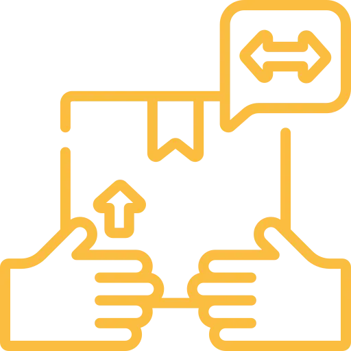 icon von paketübergabe